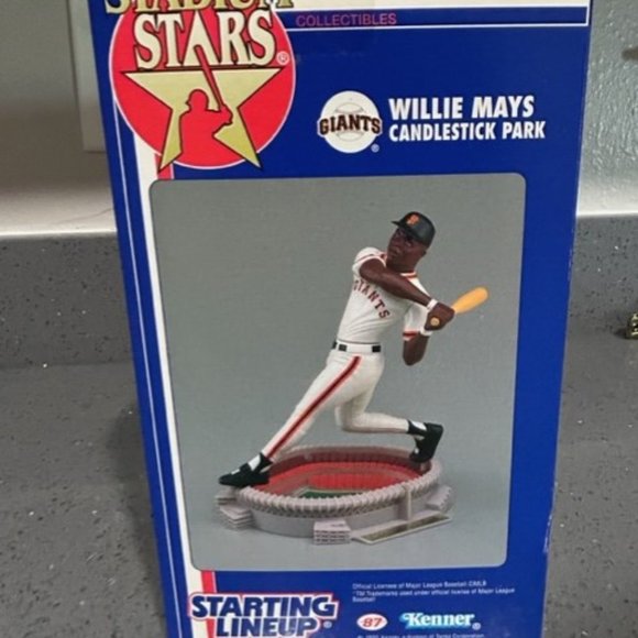 1995 Starting Lineup Stadium Stars Willie Mays Candlestick Park W/ White Mailer - Picture 6 of 9